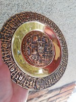 Iparművész réz-bronz fali tányér-300 év-