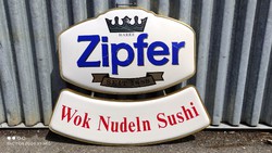 110 cm x 95 cm!!! Giant double-sided zipfer wok nudeln sushi two-part beer and food advertising board