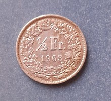 Svájc - 1/2 frank 1963 B