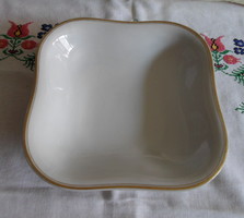 Czech porcelain, white garnish bowl with gold rim 1. (Mcp, Czechoslovakia, Czechoslovakia)