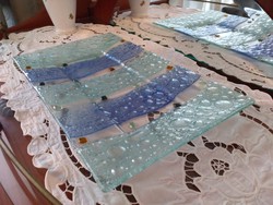 Óriási muránói színes üveg asztalközép