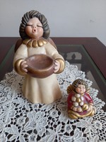 Bozner angel thun marked ceramic figurines in one