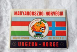 Retro sticker 1982 World Cup 1982 Espana Naranjito Hungary - Norway October 31, 1981