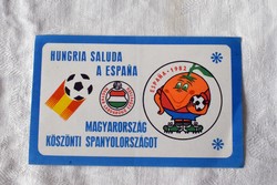 Retro matrica 1982-es labdarúgó VB 1982 Espana NARANJITO Magyarország Köszönti Spanyolországot MLSZ