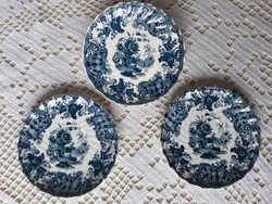 3 antique Copeland May faience plates