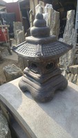 Ritka Gata Japán kertépítő Kő lámpa  Feng Shui  kerti tó pagoda műkő szobor