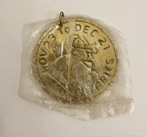 Large copper horoscope pendant with arrowhead