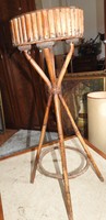 Mid Century Thonet-style Rattan Plant Stand