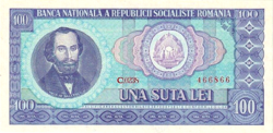 Romania 100 lei 1966 unc