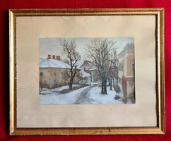 Holba tivadar (1906 - 1995): winter landscape
