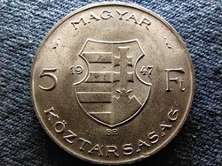 Kossuth Lajos .500 ezüst 5 Forint 1947 BP (id60577)