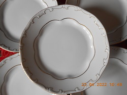 Zsolnay barokk arany tollazott lapos tányér