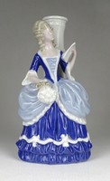 1I582 old marked german rococo woman porcelain figurine 16 cm