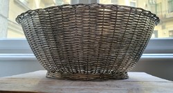 Lino sabattini style basket, silver plated ii.
