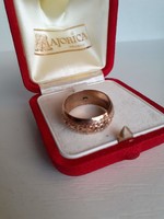 Retro arany színű szép mintás kis méretű női karika gyűrű