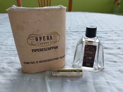 3 pcs retro opera luxury product, soap (unopened), lipstick, cologne bottle. 1960s