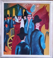 Fk/193 - ernst ludwig kirchner - reproduction of the painting Berlin street scene