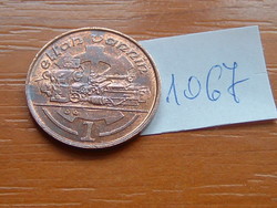 MAN SZIGETEK 1 PENNY 1990 AA PM, (precíziós eszterga egy fogaskerékre helyezve), Bronz #1067