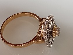 Brilles antik arany gyűrű