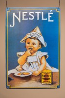 Nestlé reklám lemeztábla, régi