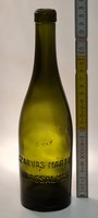 "Szarvas Márton Bácsalmás 0.38 l" olajzöld sörösüveg (2197)