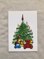 Christmas postcard with Christmas tree