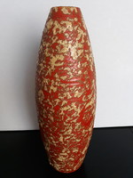 Retro hibátlan Tófej kerámia váza, 30 cm