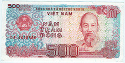 Bankjegy Vietnam 500 dong papírpénz UNC