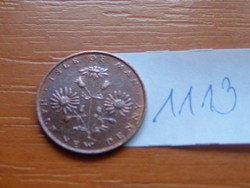 Isle of Man 1/2 half new penny 1975 bronze, flowered st james-wort # 1113