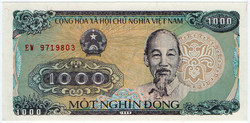 Bankjegy Vietnam 1000 dong papírpénz UNC