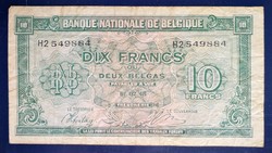 Belgium 10 Francs 1943 F