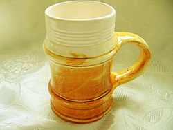 Rare beige-yellow curly George jar