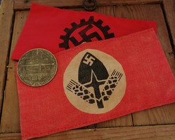 Nsdap Nazi, swastika daf and rad armband + 2. Weltkrieg mg 42 medals
