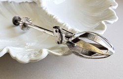 Old silver-plated spring cake tongs 15cm