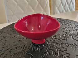 Zsolnay porcelain ox-blood glazed bowl