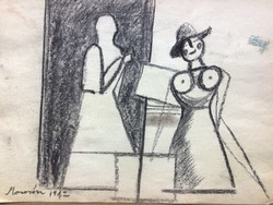 Marosán Gyula A festő és modellje