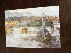 Based on the painting by Ernő Zórád, old Budapest taban 1930-33 postcard size: 15x11cm post office.