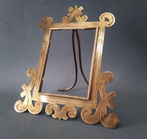Art Nouveau copper photo holder (or mirror), 1900