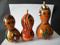 Hand painted squash figurines