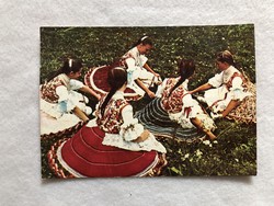 Old folk costume postcard from Buják