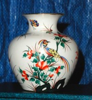Zsolnay antique hand-painted tomato bird vase