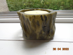 Tree trunk large, wide artistic candle 700 g