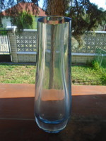 Brutally serious and weight Scandinavian Costa early crystal vase of nearly 3 kg in a wonderful light blue color