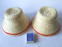 Old, larger size baby straw hats can be decorated as desired