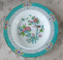 Turquoise green pattern on deep plate