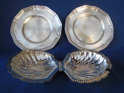 Old antique n silver trays and a sugar holder forming a wonderful larger shell
