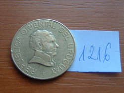 Uruguay 2 pesos 2007 artigas so (santiago) aluminum-bronze # 1216