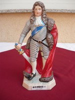 Angol uralkodók.I György,,1714-1727..kézzel festet porcelán szobor, 23 cm.,most minimál ár nélkül..
