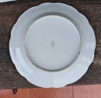 Zsolnay fehér lapos tányér, 23 cm