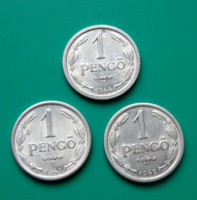 1 Pengő - 3 pieces - 1941-1942-1944 - alu